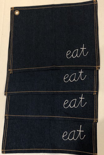 Set denim placemats with - set,