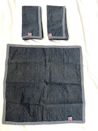 Placemats blue denim striped - blue,